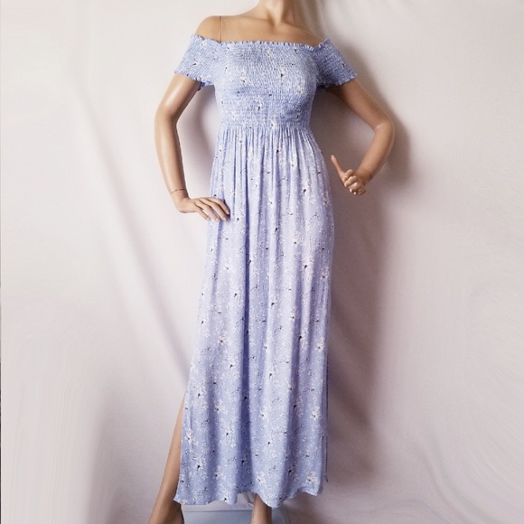 floral smocked maxi dress